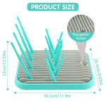 SNOWIE SOFT® Baby Bottle Drying Rack with Bottle Cleaning Brush Baby Bottle Drain Rack Bottle Drying Rack Baby Bottle Organizer Space Saving Baby Bottle Drying Rack for 10 Bottles