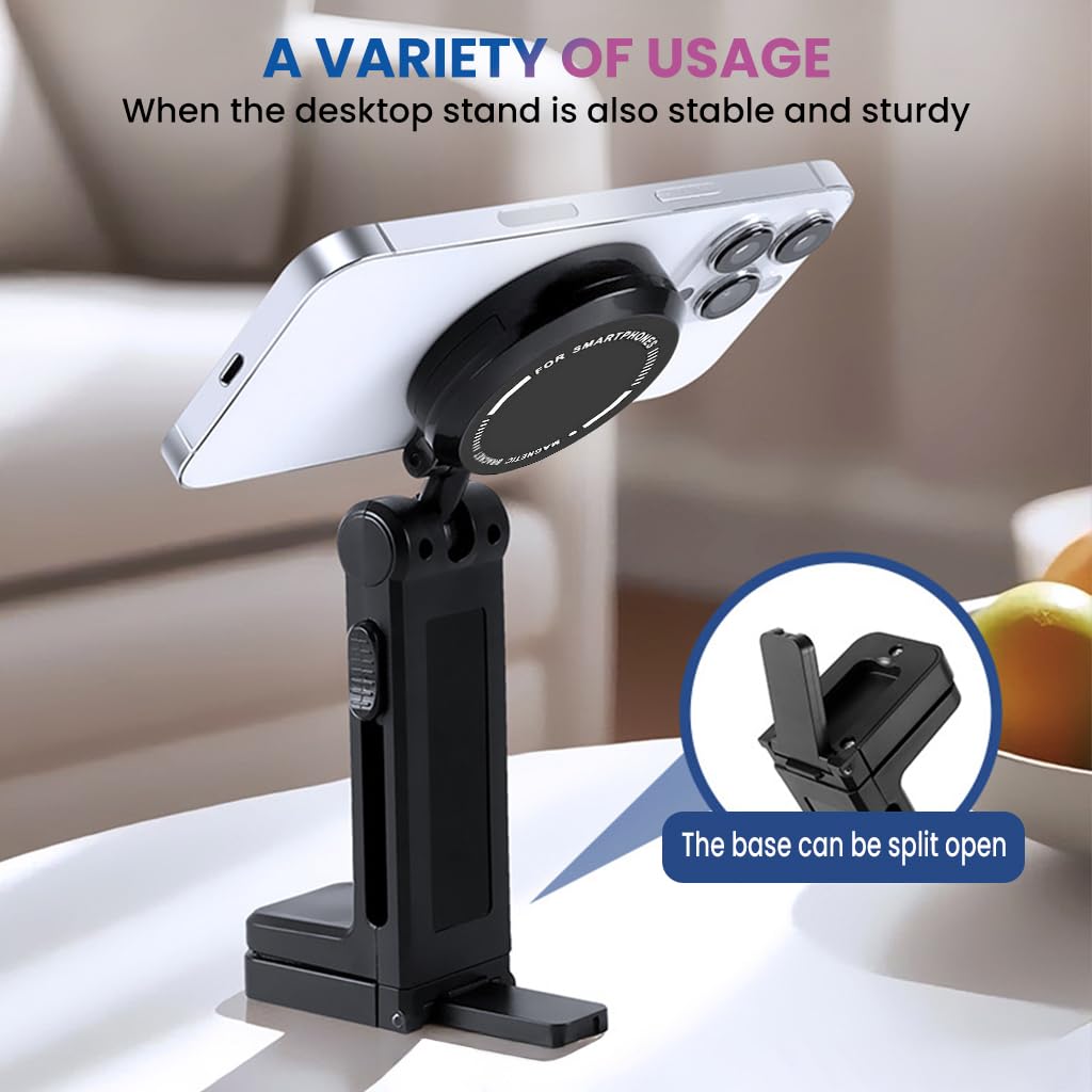 ZORBES Mobot Clip Mobile Holder for Travel with 360° Adjustable Angles and Dual Clamp | Hands-Free Phone Mount for Desk and Airplane Use