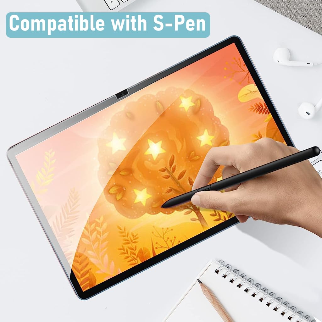 ZORBES Screen Protector for Samsung Galaxy Tab S7 Plus 12.4 inch with 9H Glass | Anti-Glare and Easy Install 2-Pack