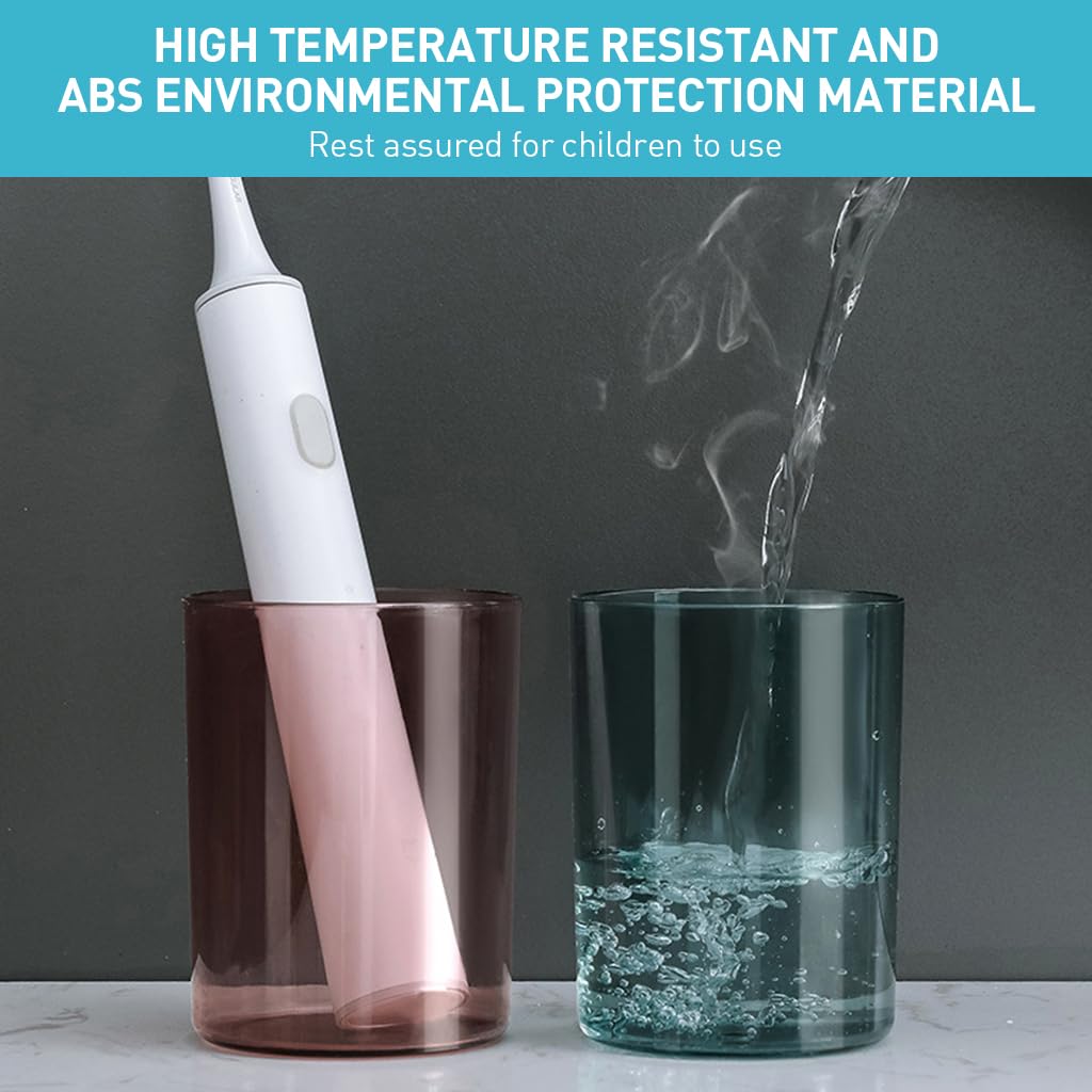 ZIBUYU Toothbrush Holder for Bathroom with 6 Brush Capacity featuring Dual Function | Wall Mounted Self Adhesive Toiletries Organizer