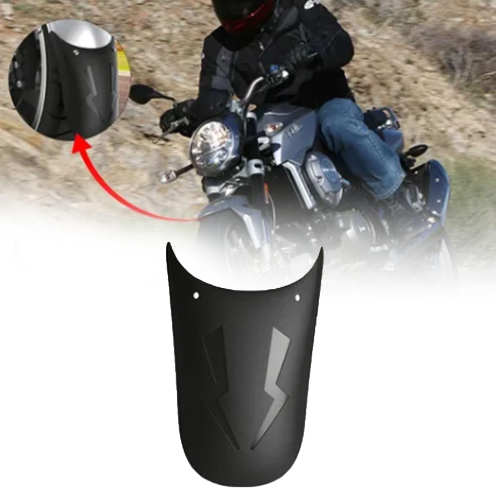 STHIRA Motorcycle Front Mudguard with Screw Pack for Scooters and E-Bikes | Splash Protection