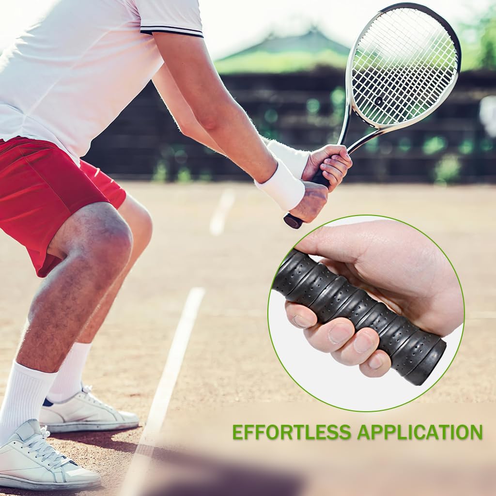 Proberos Tennis Racket Overgrip Set for Racket Sports with 3.6ft x 25mm PU Tape | Anti Slip Sweat Absorption