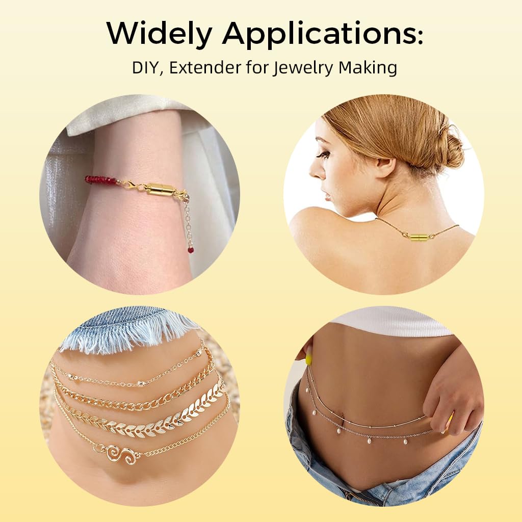 SANNIDHI Bracelet Lobster Clasps for Jewelry Making featuring Magnetic Closure 6 Pairs Gold and Silver | Easy Single Hand Use