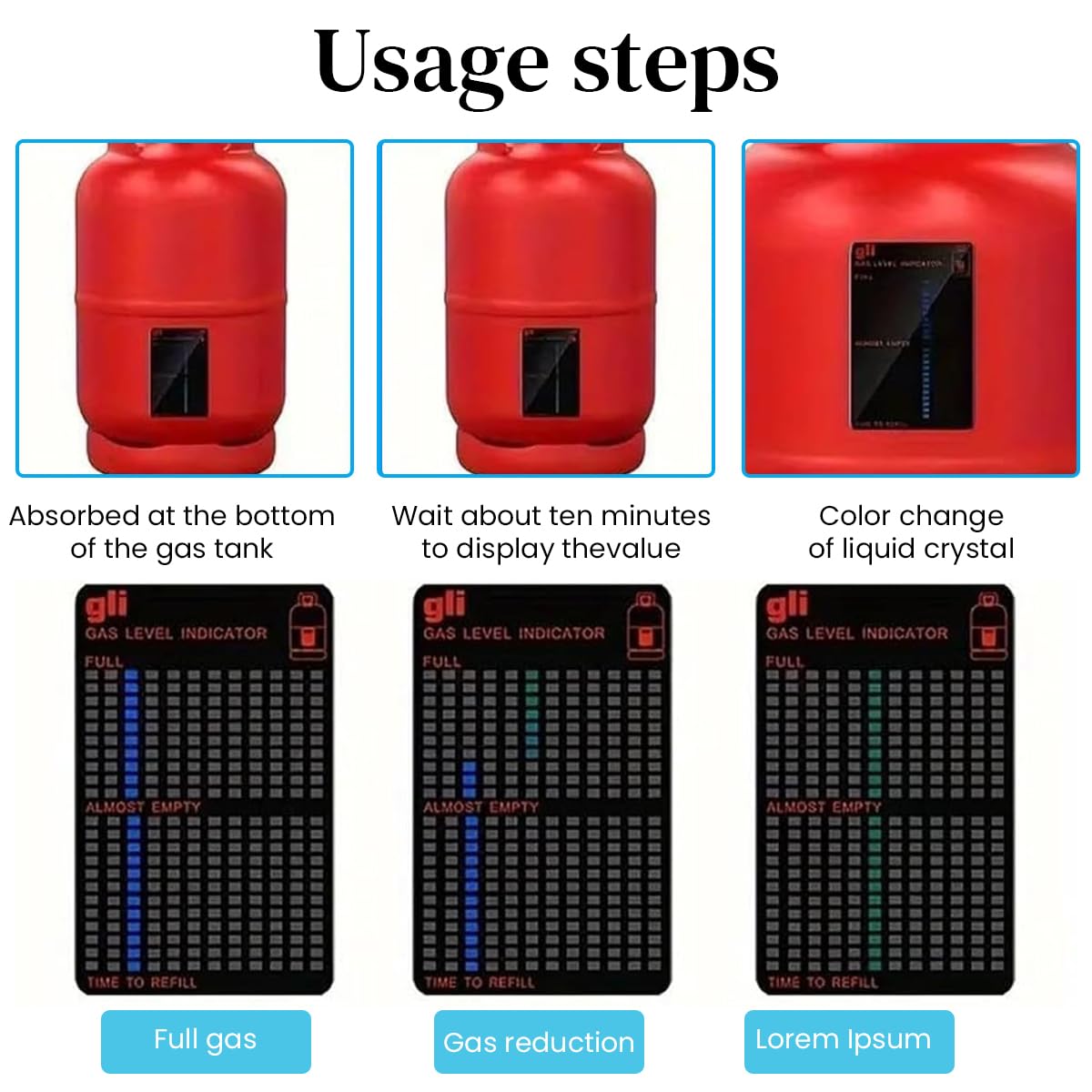 Serplex Propane Tank Gas Level Indicator for Home and Outdoor Use | Set of 2 Reusable Gauges