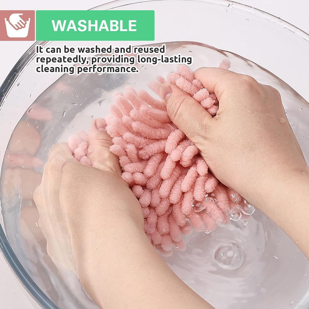 HASTHIP Double Sided Magnetic Whiteboard Eraser for Classroom Use 12x7x3 cm | Chenille Sponge Cleaner Pack of 4