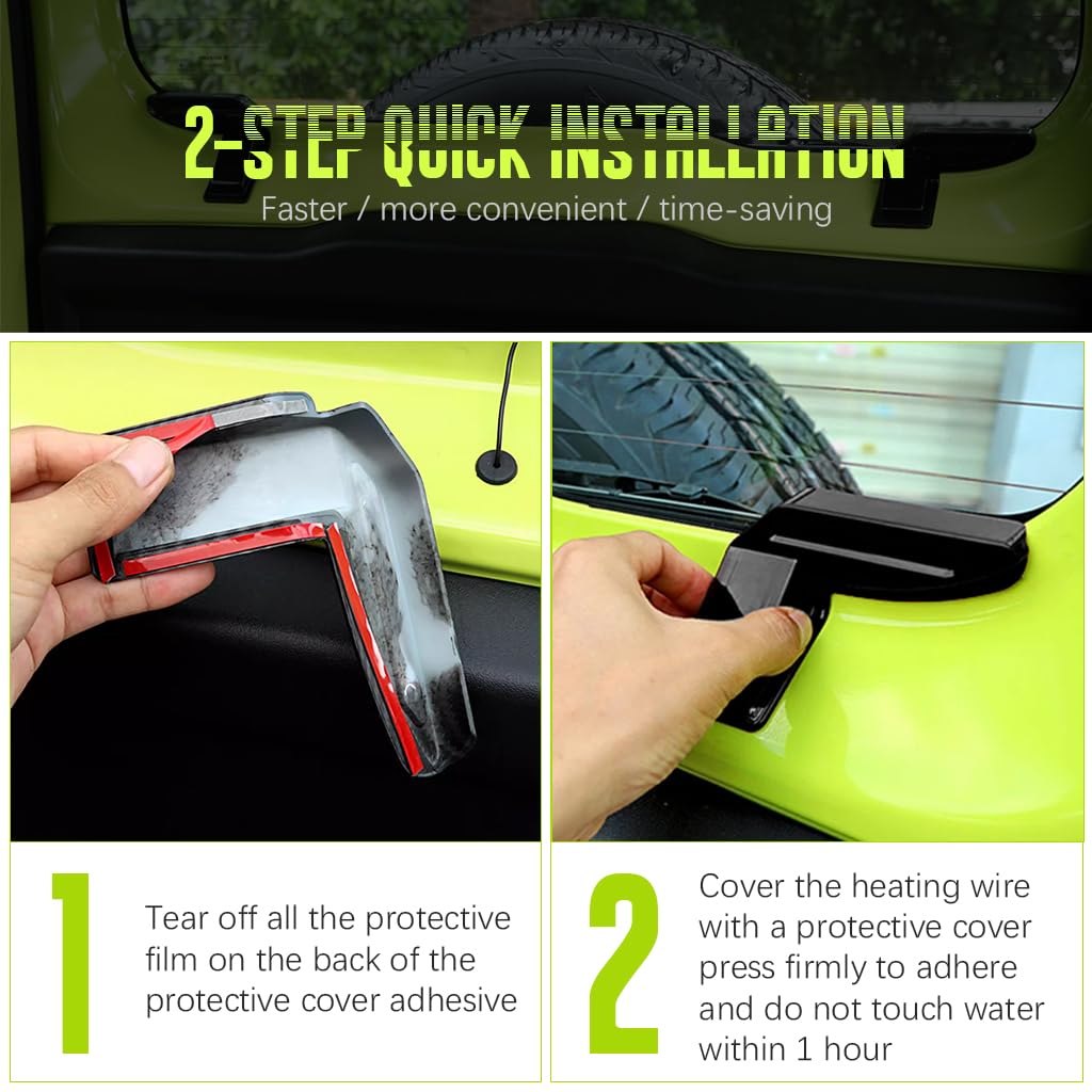 STHIRA Rear Windshield Defroster Heating Wire Shield Covers 2Pcs for Suzuki Jimny 2019–2023