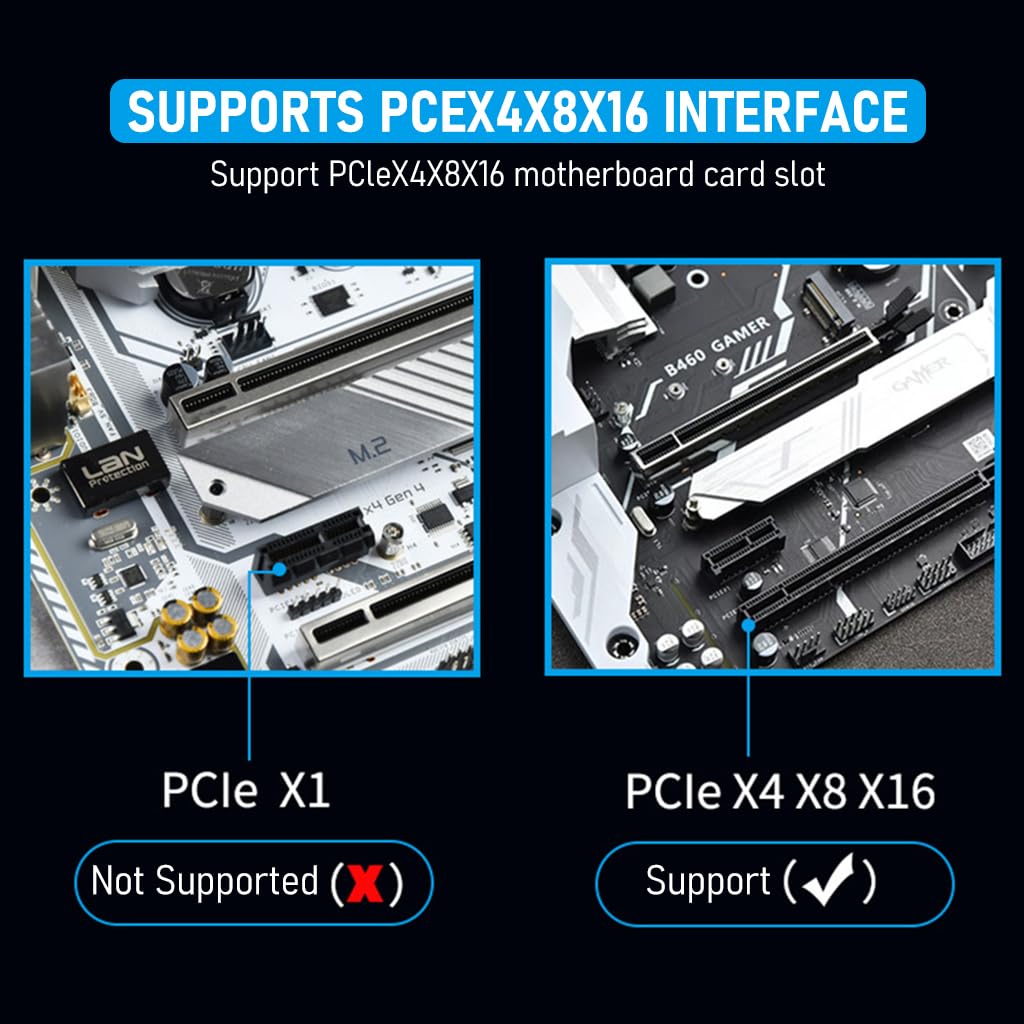 Verilux M.2 NVMe to PCI E X4 Adapter for SSD Connection with Universal 2230 2242 2260 2280 | 3PCS