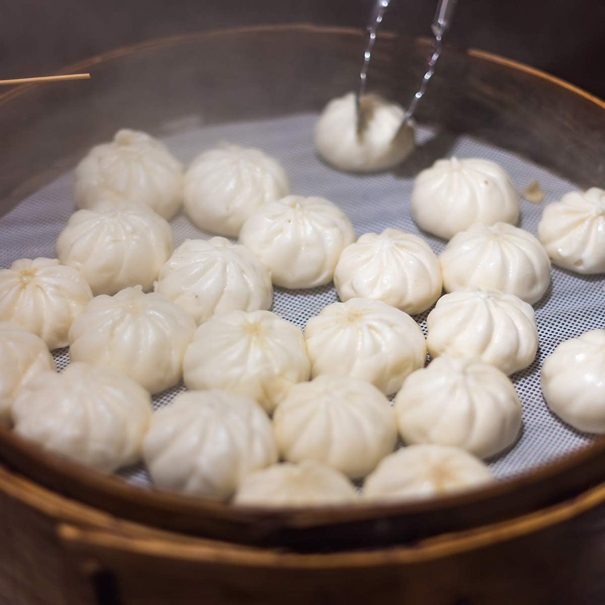 Supvox Silicone Steamer Liners for Dumplings and Pastry with Non Stick Mesh | 5pcs 7.8 in Reusable Pads