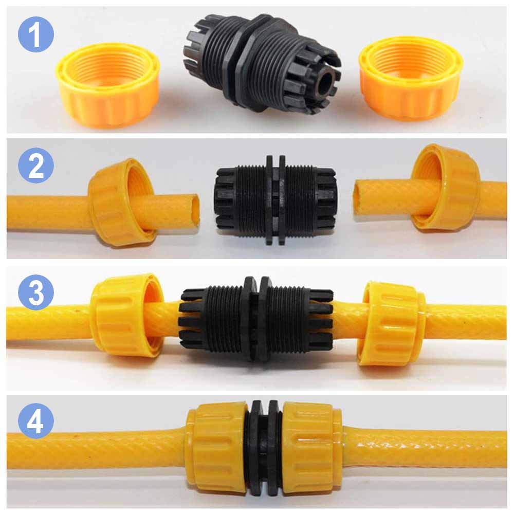 ZIBUYU Hose Quick Connectors for Garden and Car Wash 15PCS with 2 in 1 Faucet Adapter | ABS Fitting Set