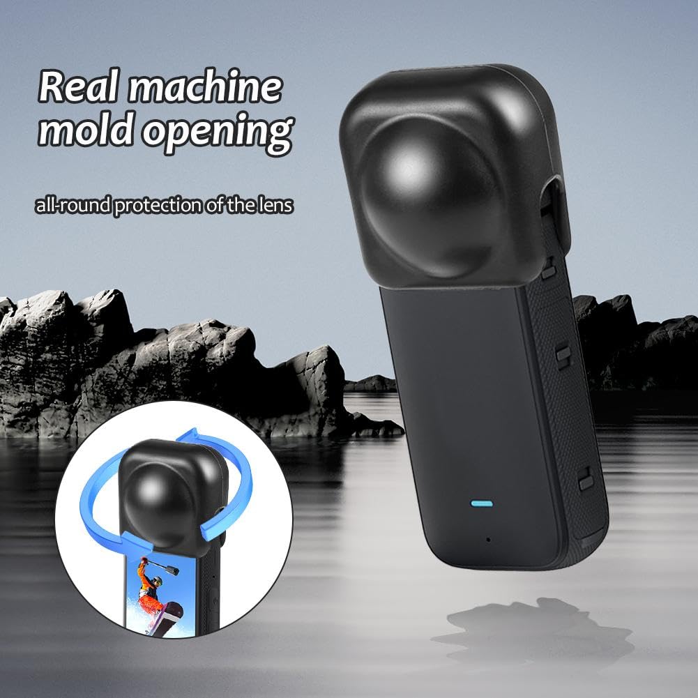 ZORBES Silicone Lens Cover for Insta 360 X4 X5 with Removable Anti Scratch Design | 2 PCS