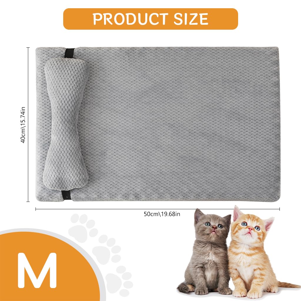 Qpets® Ultra Soft Pet Cushion Pet Mat Bed for Dog, Dog Mat, Cat Cushion Soft Cotton Fleece Pad for Pet, Washable Pet Bed Liner, Dog Bed Medium