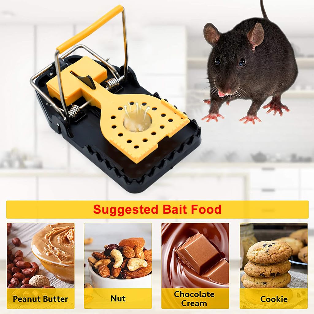Optifit Reusable Rat Traps for Home and Garden featuring Fast Snap Action ABS Design 15.2x7.8x6.4cm | 4PCS Set