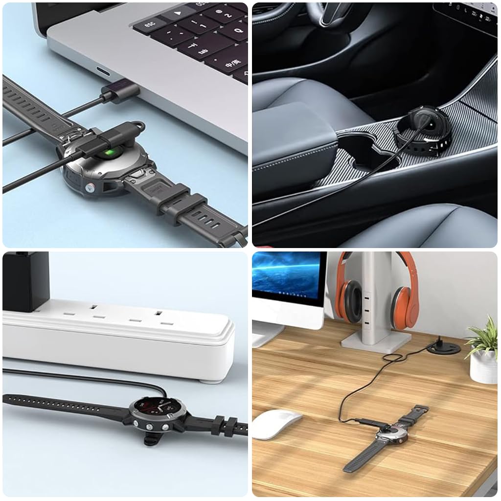 ZORBES USB C to Garmin Adapter for Fenix and Forerunner featuring 90 Degree Port Design