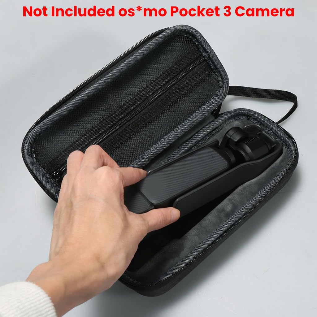 Zibuyu Carrying Case for Osmo Pocket 3 Camera with Hand Strap and Travel Storage Bag