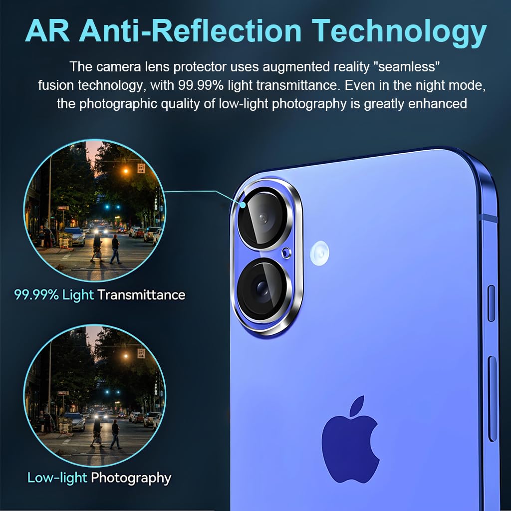 ZORBES Phone Camera Lens Cover for iPhone 17 featuring Snap On Anti Scratch Protection | 4Pcs Clear Lens Set