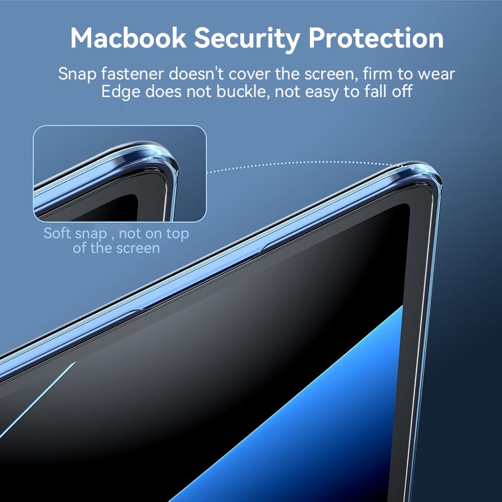 ZORBES MacBook Air 13 Case for A2681 A3113 A3240 with Snap-on Design and Matte Clear Blue Finish