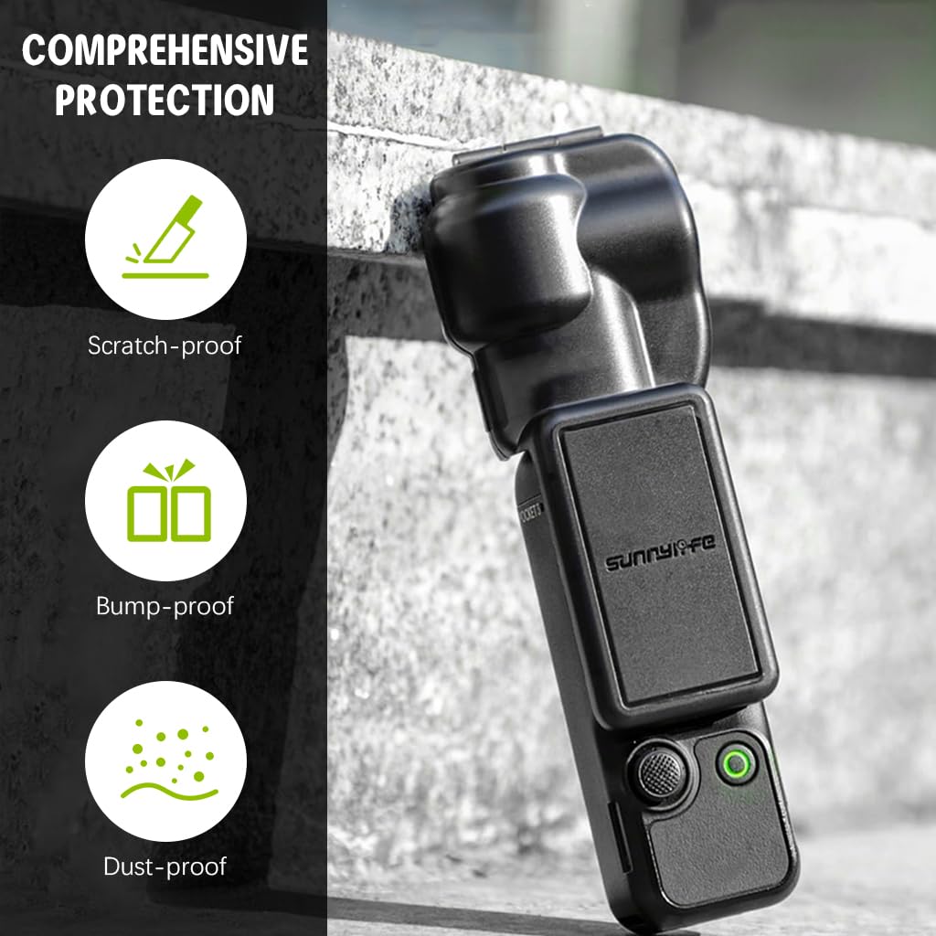 ZORBES Protective Cover for DJI OSMO Pocket 3 with Openable Hood and ABS Lens Shield | Snap-On Anti-Scratch Design