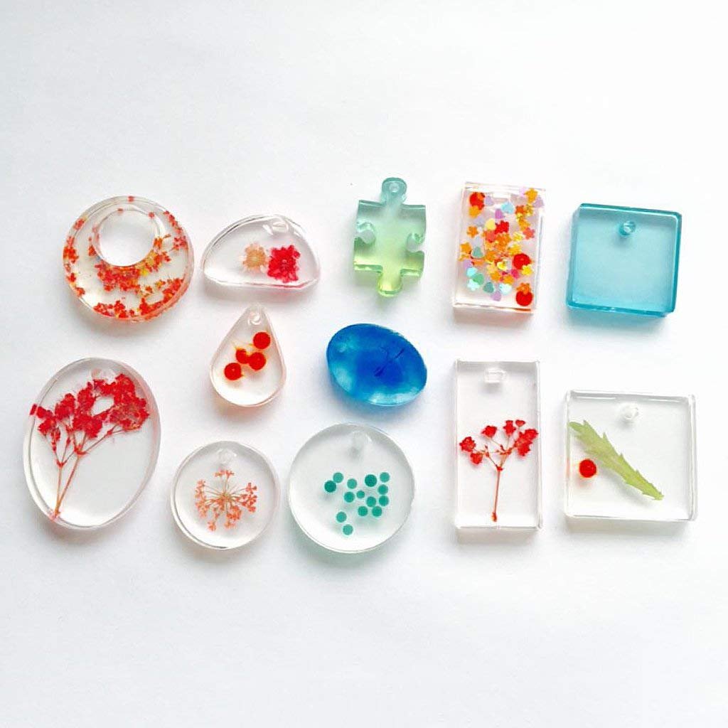 HASTHIP Resin Mould for DIY Jewellery Keychains and Pendants featuring 3 Silicone Pieces | Easy Release and Cleaning for Epoxy Craft Projects