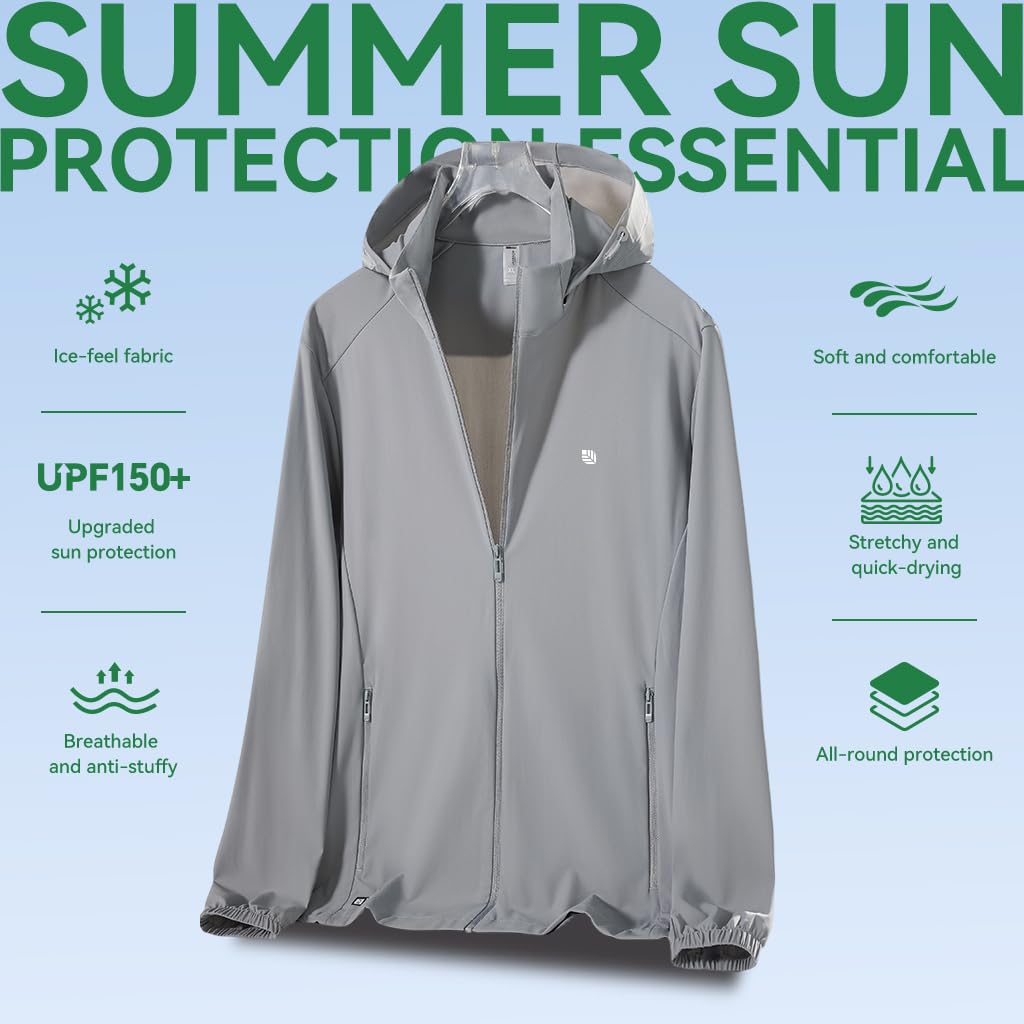 Venzina Sunscreen Jacket for Outdoor Sports with UPF150+ Cooling Tech | Ice Silk Fabric
