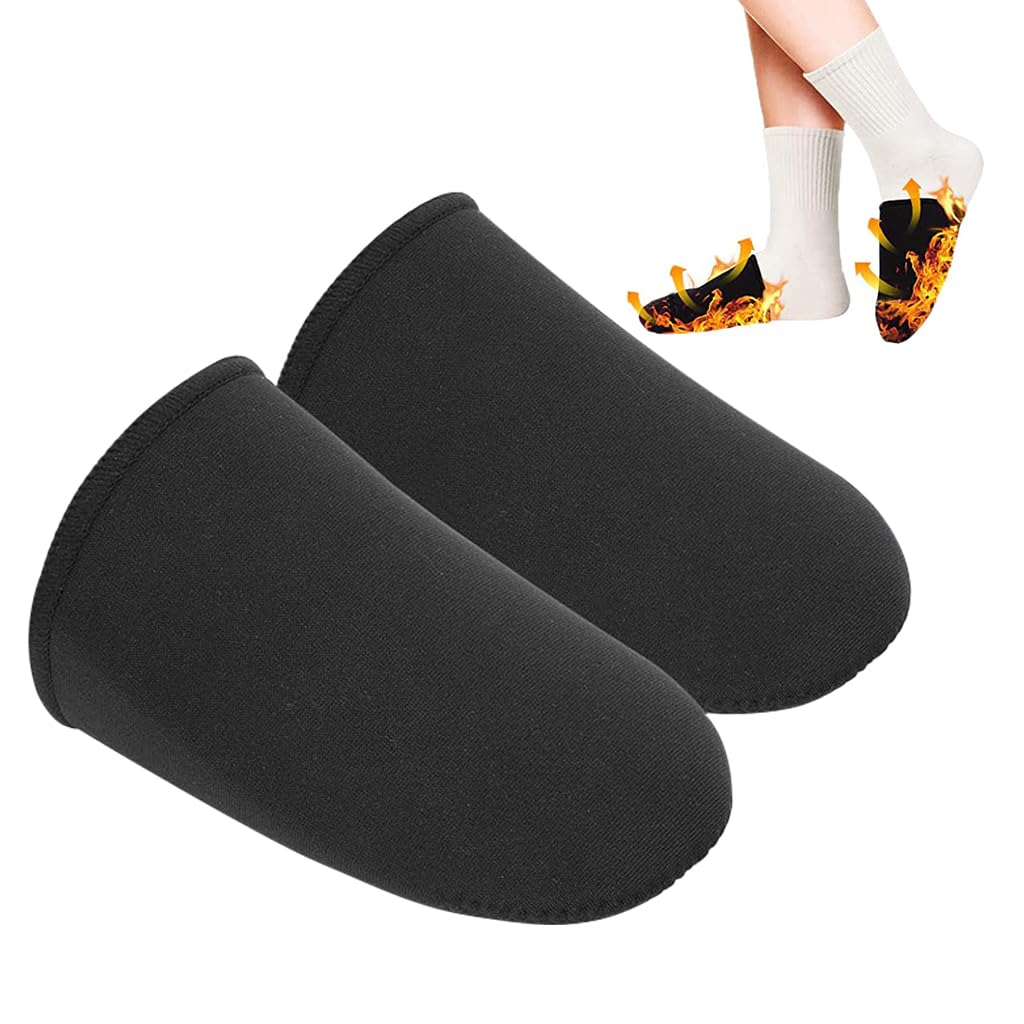 Proberos® 2Pcs Winter Toe Warmers Thermal Neoprene Toe Covers Toe Warmer for Adults Forefoot Warm Cover for Pain Relief Reuseable Toe Warmers, 13x18cm