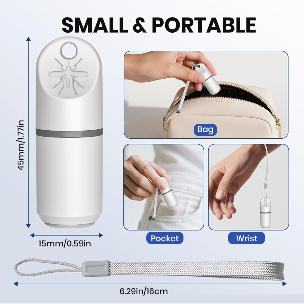 OFIFO Portable Mosquito Bite Itch Relief Device for Travel with Heat Therapy & Type C Rechargeable | IPX5 Waterproof Bug Bite Soother