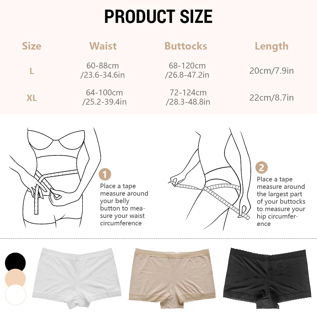 SANNIDHI Women's Boyshorts for Daily Comfort with Traceless Fit and Embossed Design | Pack of 3