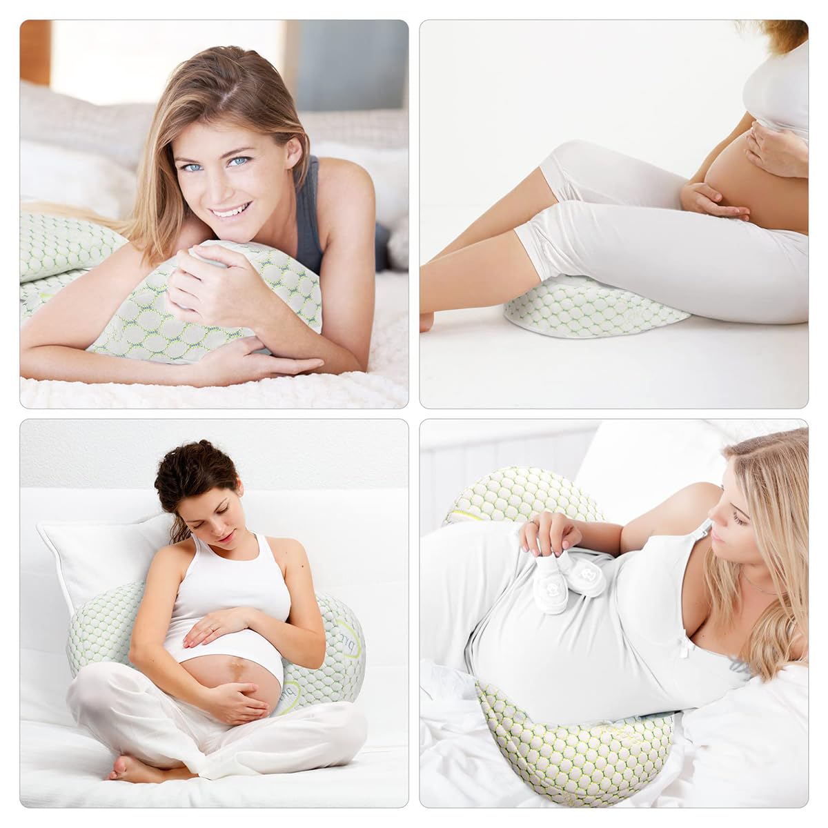 SNOWIE SOFT Pregnancy Pillow for Sleeping with 30 Degree Ergonomic Support and Adjustable Wedge