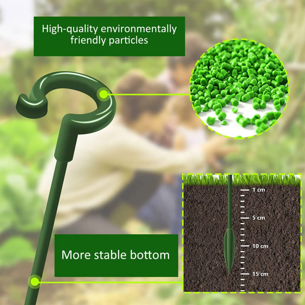 Optifit Plant Stakes for Orchid and Flower Support | 15pcs Set with 6.69–14.5 in Wire Rings