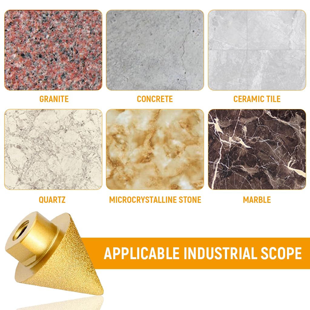 Serplex M10 Diamond Conical Drill Bit 38mm for Tile and Marble | Chamfer Reamer for Professionals