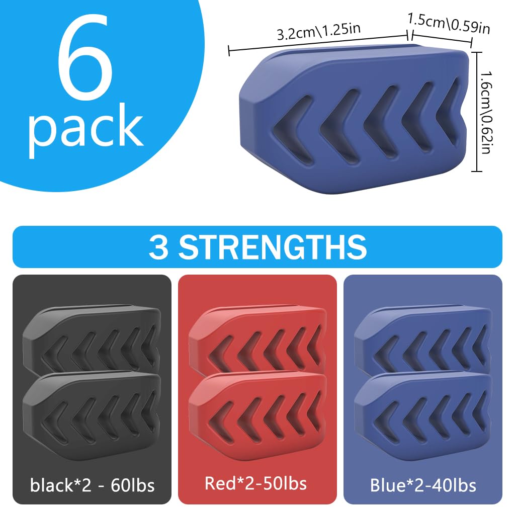 Proberos Jaw Exerciser 6pcs for Men and Women with 40 50 60lbs Resistance Silicone | Includes Storage Case