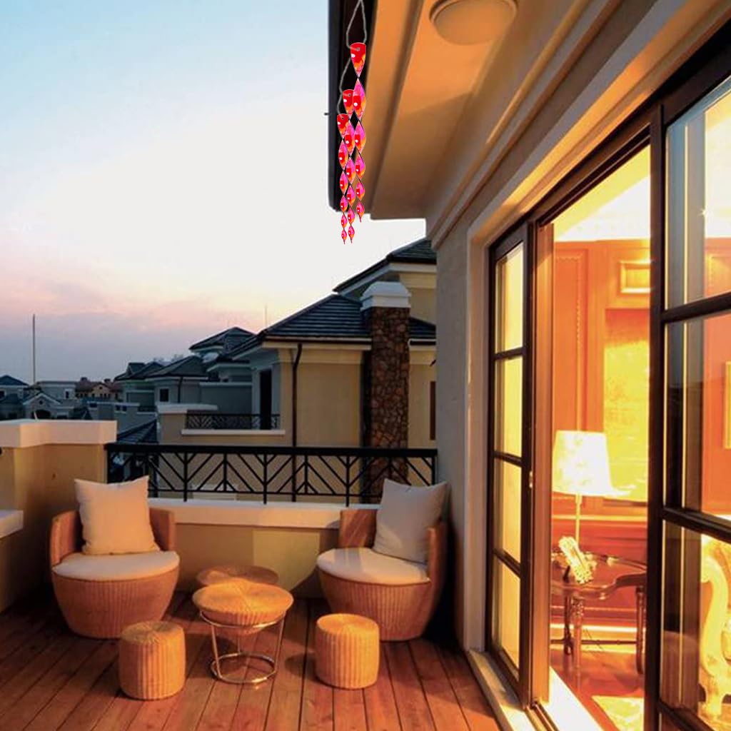 30cm Bird Repellent for Balcony with Reflective Spiral Design and Red Plastic Rods | 10Pcs Set