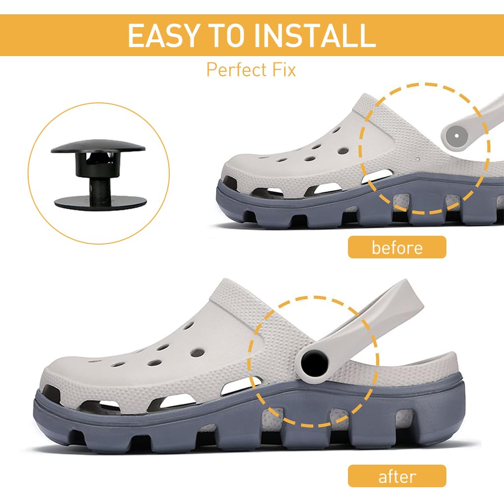 ZIBUYU Replacement Rivets for Crocs Shoes Strap Repair with Resin Fastener Buttons 100 pcs