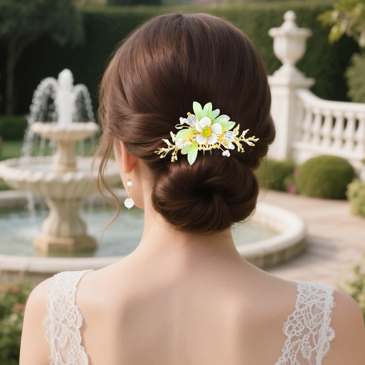 SANNIDHI Juda Hair Pins for Wedding Hairstyles featuring 5Pcs Floral Alloy U Pins | Elegant Tassel Accessories for Women and Girls
