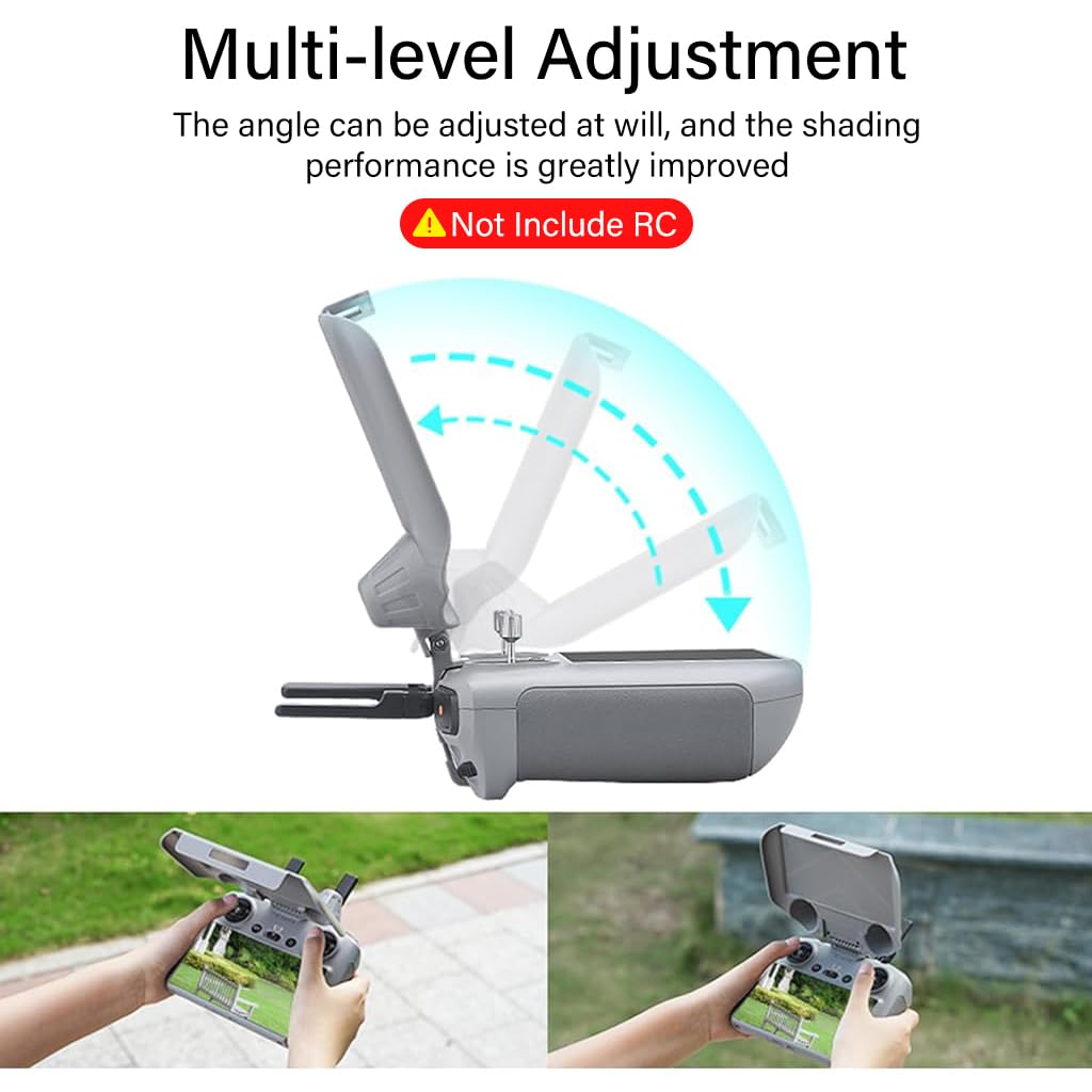 ZORBES Screen Sun Visor Protection Case for Mini 4 Pro RC with 180° Flip Cover | Grey