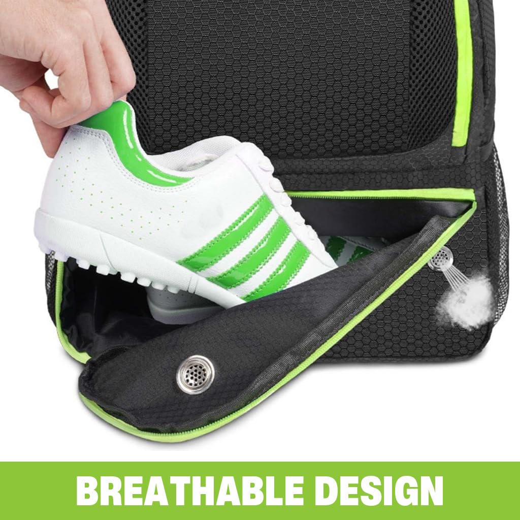 PROBEROS Football Carrier Backpack for Size 5 Soccer Ball with Shoe Compartment | Waterproof Sport Bag 33x20x43cm