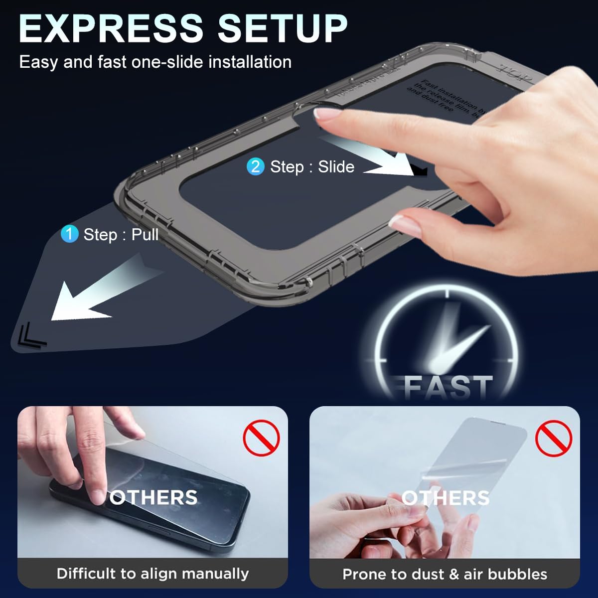 ZEITEL Tempered Glass Screen Guards for iPhone 15 with 9H Protection and Easy Frame | 2 Pack