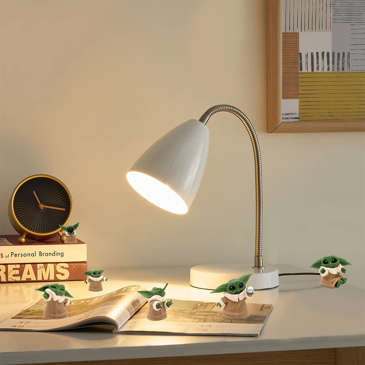 PATPAT Baby Yoda Toy Set featuring 6pcs 2–2.4 in PVC Figures for Kids and Adults | Cute Desk Decoration