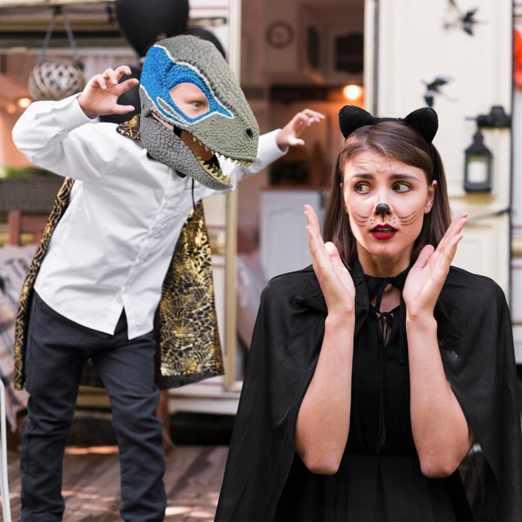 PATPAT Dino Mask for Halloween with Moving Jaw and Breathable Design | Safe Plastic Toy