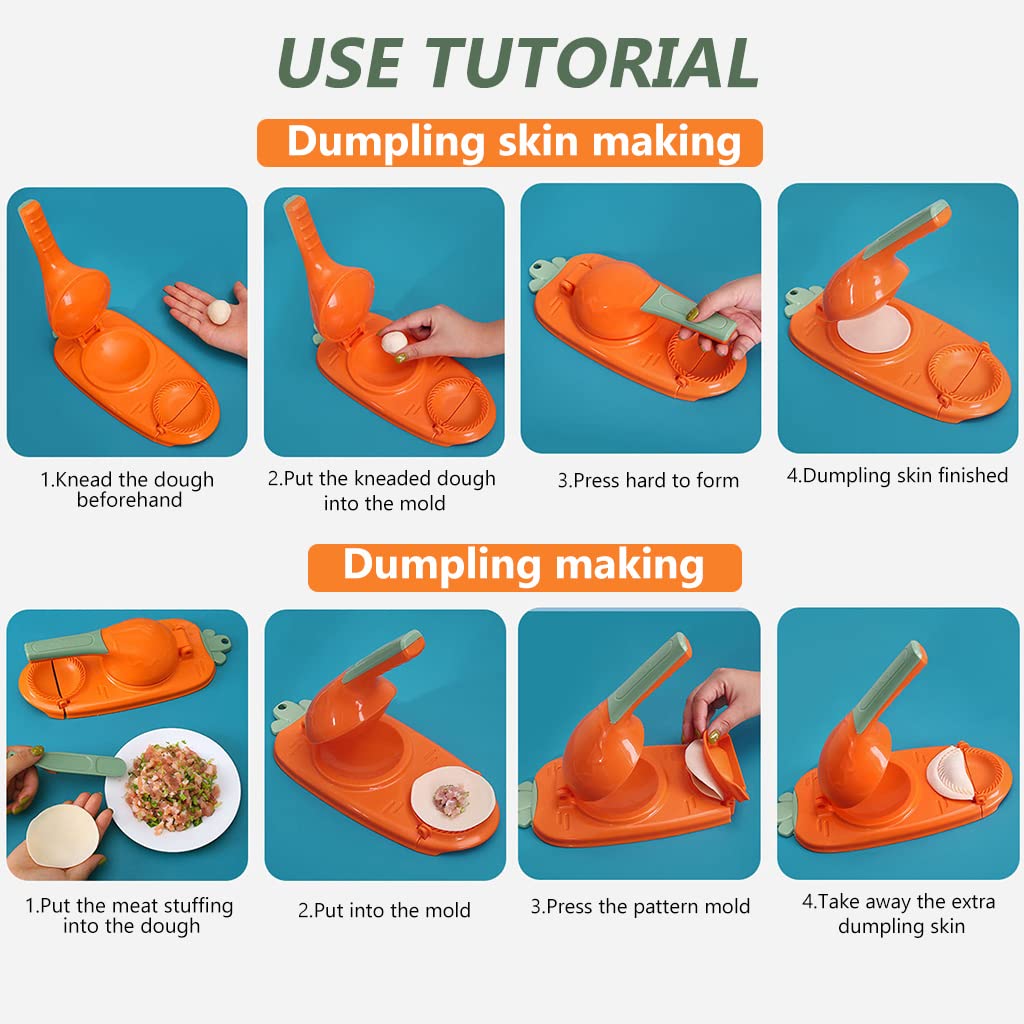 HASTHIP Dumpling Maker for DIY Dumpling Making with 3.9 in Skin Press and PP Material | Easy Home Use