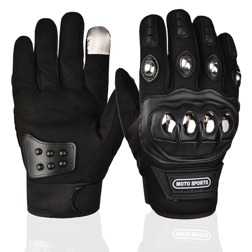 PROBEROS Winter Bike Gloves for Riding and Hiking with Touchscreen Fingertips | Anti-Slip Palm Grip and Hidden Zipper Pouch