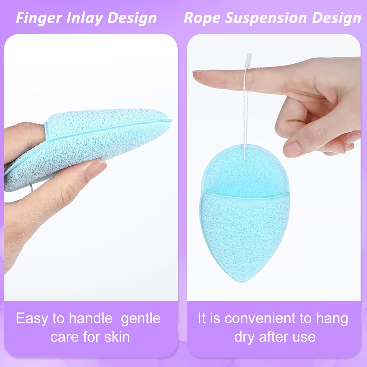 MAYCREATE Makeup Remover Pads Set for Face and Eyes with Soft Double Side Sponge | 4 PCS Reusable Cleansing Pads for Dry Oily or Sensitive Skin