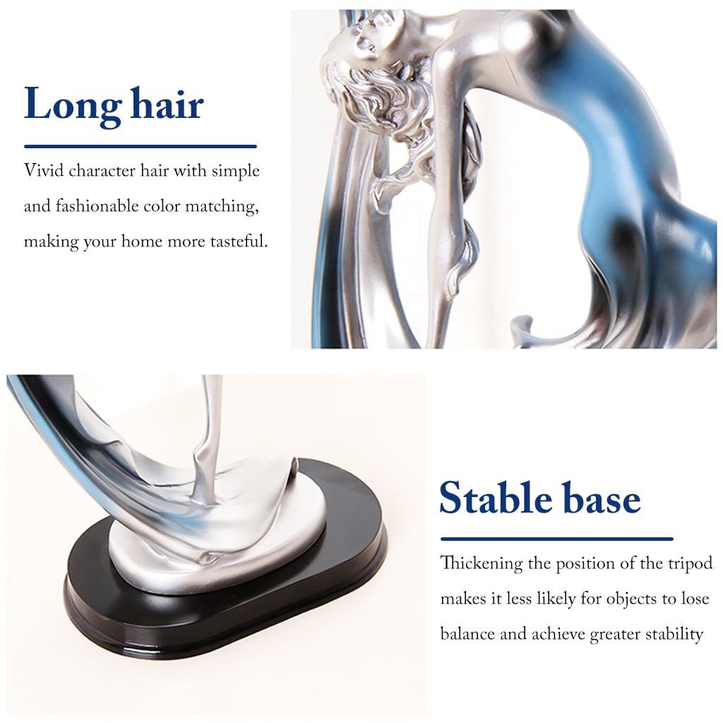 HASTHIP Ballet Dancing Girl Sculpture for Display Cabinet and Desk with 11x6x23cm Resin Design | Elegant Gift Idea