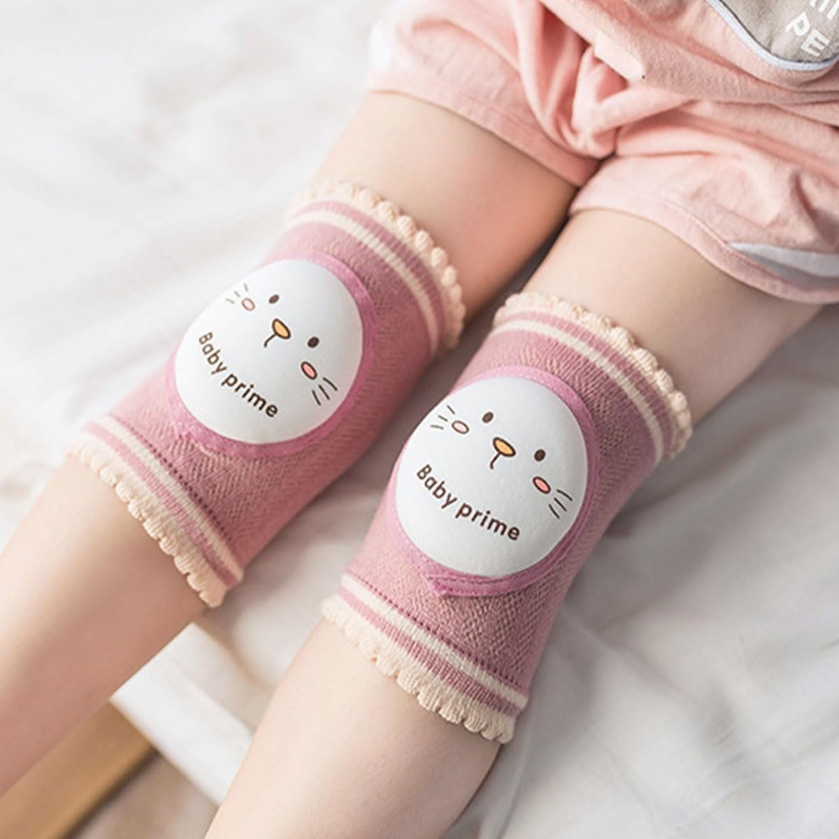 SNOWIE SOFT Baby Knee Pads for Crawling and Walking Practice featuring Breathable Stretchy Mesh | 2 Pairs for Toddlers 1–4 Years