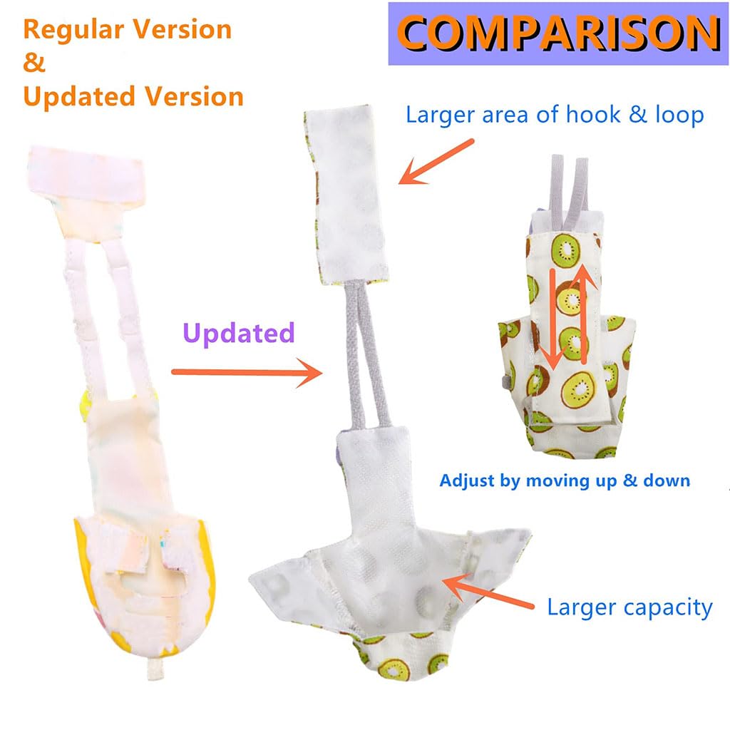 ZIBUYU Parrot Clothes for Budgies with Elastic Straps and Lightweight Washable Fabric | 2Pcs Set