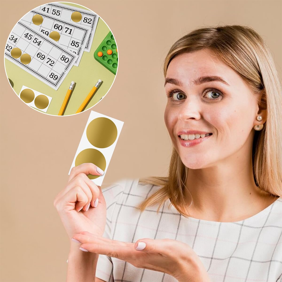 HASTHIP Scratch Off Stickers for Party Games and DIY Cards featuring 100pcs Golden Adhesive