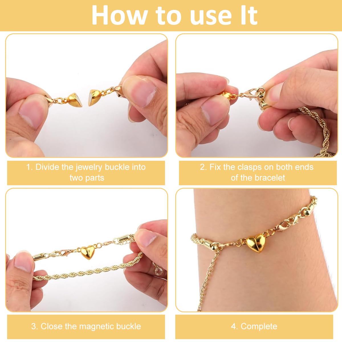 HASTHIP® 12Pcs Stylish Necklace Clasps and Closures 6-Style Golden & Silver Alloy Necklace Extension Clasps Bracelet Clasps Necklace Clasps  Jewelry Lobster Clasps Closures for Necklace Bracelet