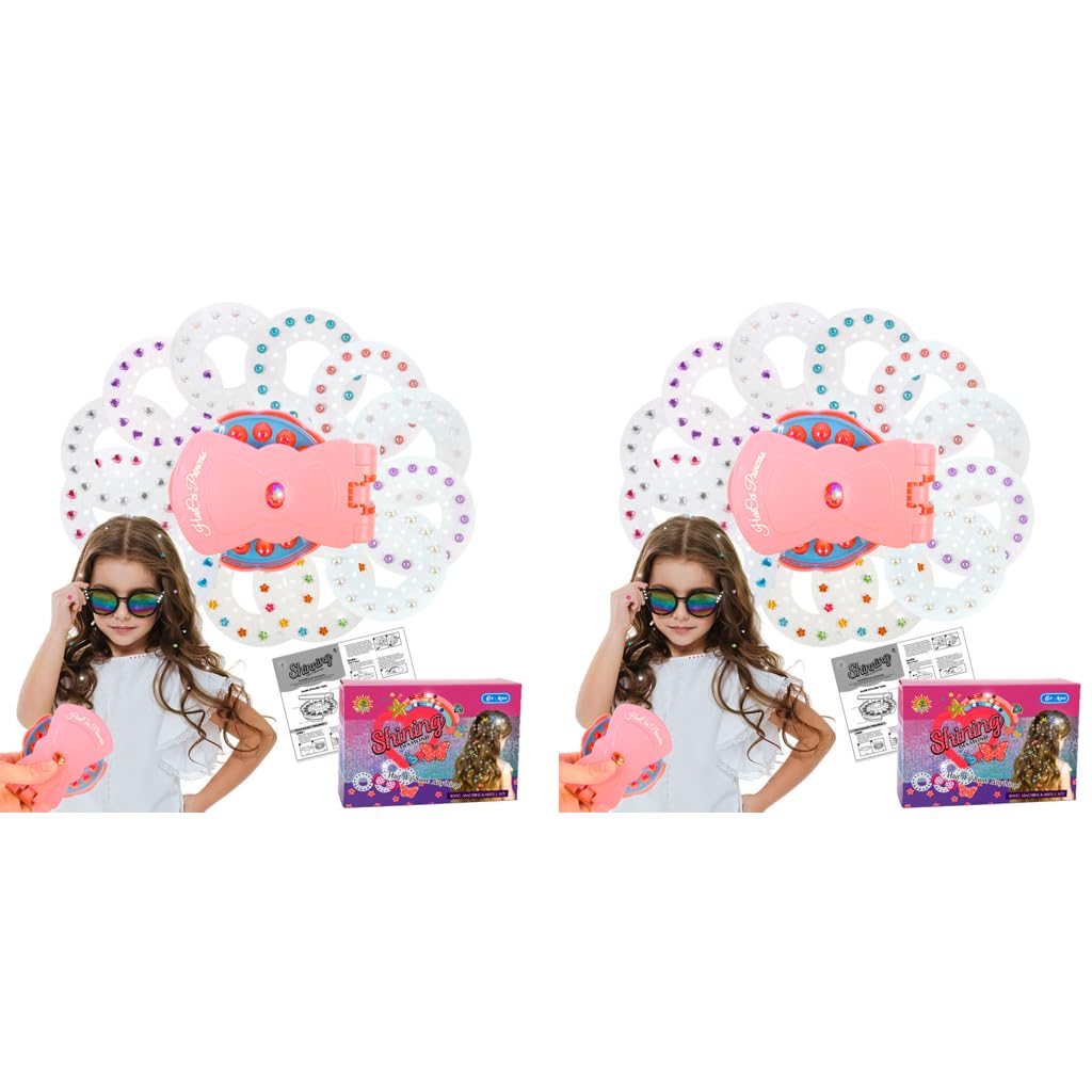 PALAY Hair Gem Stamper with 360 pcs Glitter Rhinestones Kit for Girls and Kids | Quick Sparkle Styling Tool