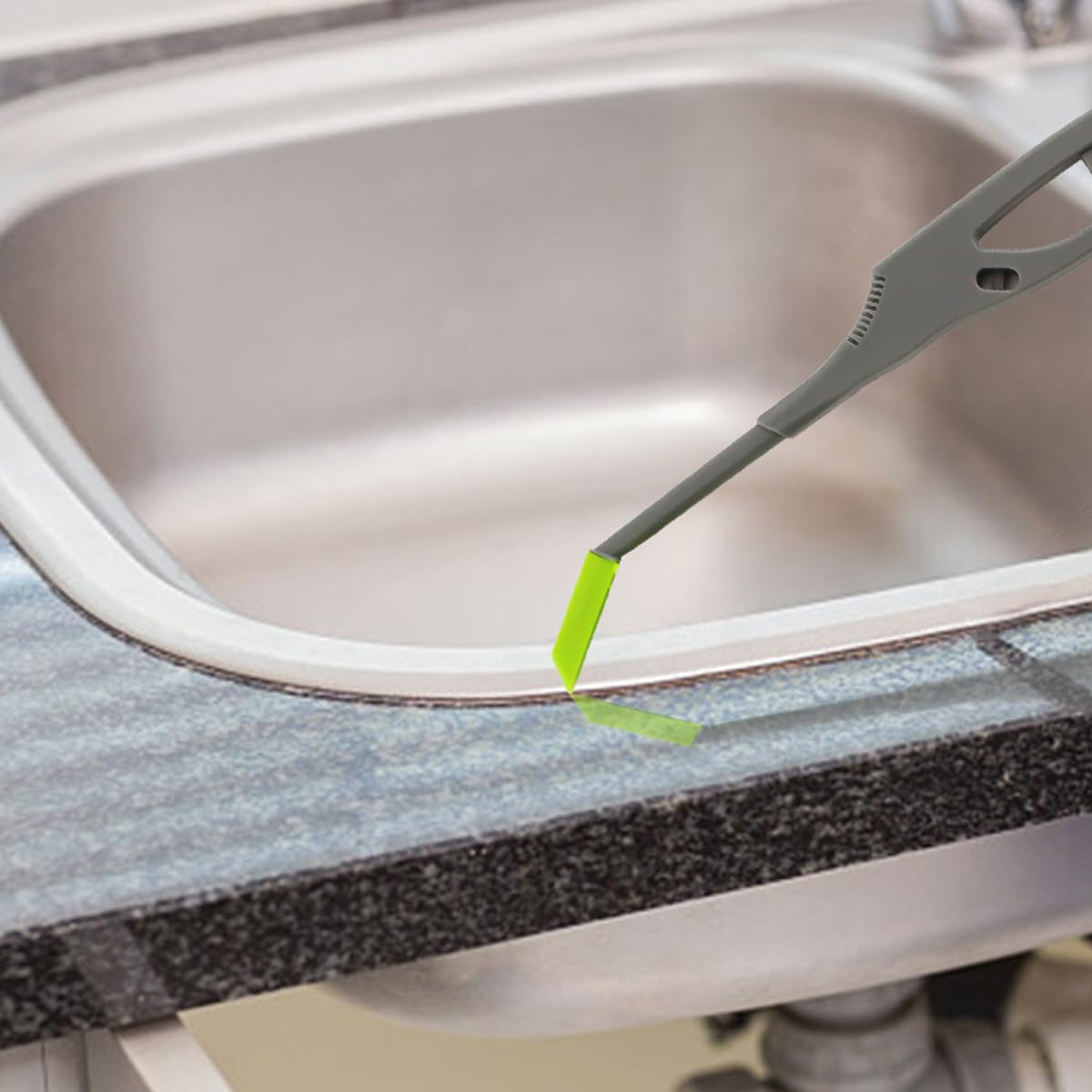 Serplex Corner Caulk Applicator Tool with 9 Interchangeable Tips and Ergonomic Handle for Bathtub and Sink Finishing