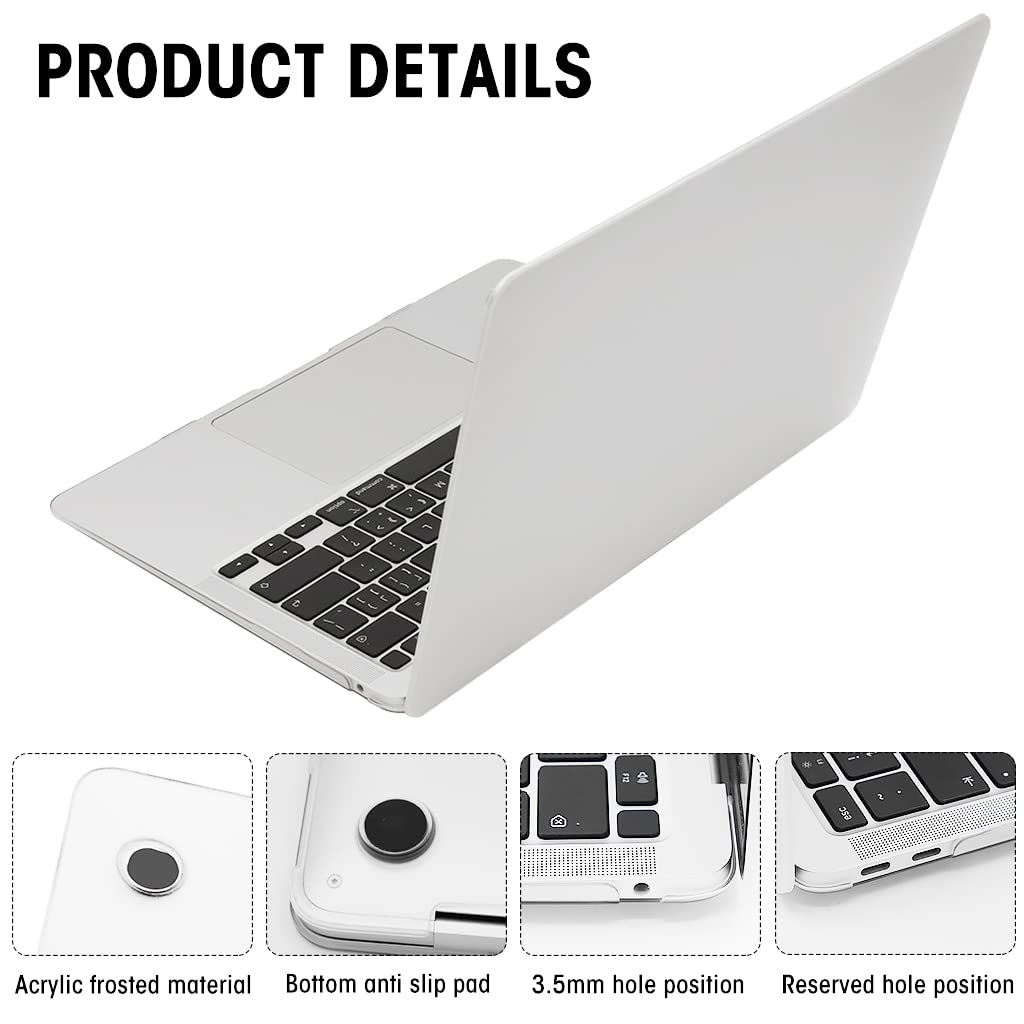 ZORBES Laptop Case for MacBook Air 13.3 inch featuring 2 piece snap design and matte clear PC cover