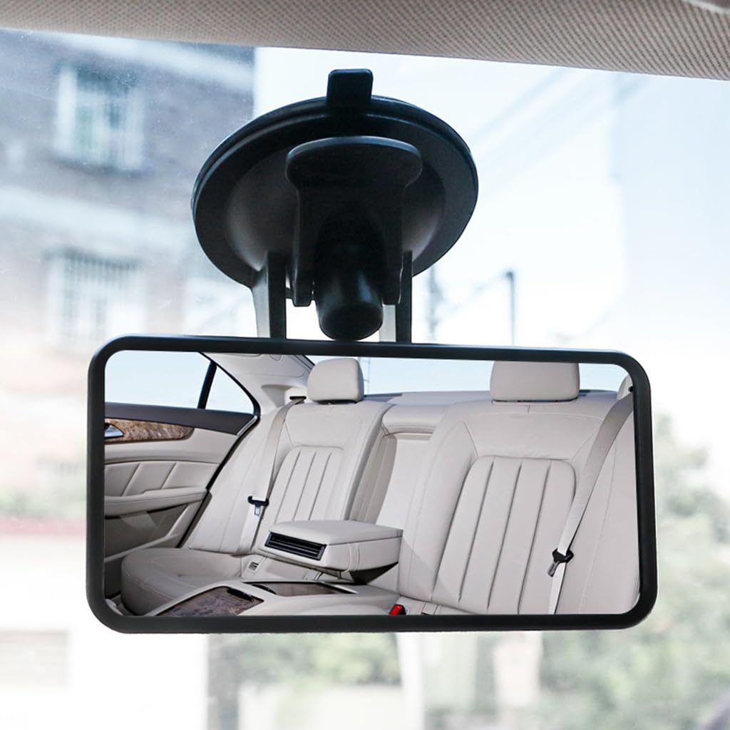 STHIRA Car Rear View Mirror for Baby Monitoring with 360° Rotation and Suction Cup | 120 x 60mm Clear View